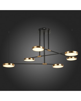 SL1605.403.06 Светильник подвесной ST-Luce Черный/Латунь, Белый LED 6*7,5W 3000K FARONE-foto7