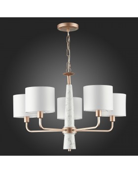SL1163.203.05 Светильник подвесной ST-Luce Матовое золото/Белый E14 5*40W VELLINO-foto5