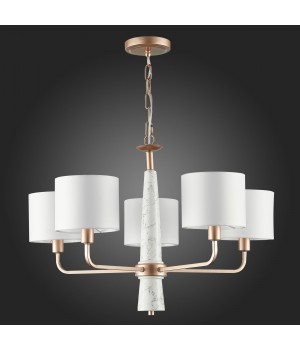 SL1163.203.05 Светильник подвесной ST-Luce Матовое золото/Белый E14 5*40W VELLINO-foto5