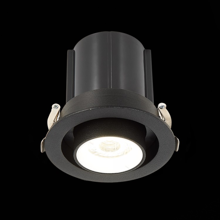 ST702.438.12 Св-к встр. Черный LED 1*12W 3000K 900Lm Ra80 24° IP20 D90xH92 180-240V ST702