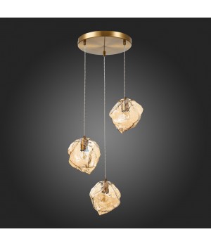 SL1175.303.03 Светильник подвесной ST-Luce латунь/янтарный E14 3*40W Portici-foto8