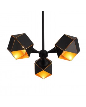 SL258.402.03 Люстра потолочная ST-Luce Черный/Черный, Золото E14 3*40W ENIGMA-foto2