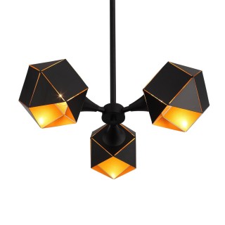 SL258.402.03 Люстра потолочная ST-Luce Черный/Черный, Золото E14 3*40W ENIGMA-foto2