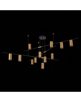 SL1206.402.12 Светильник потолочный ST-Luce Черный/Латунь GU10 12*7W SORMANO-foto8