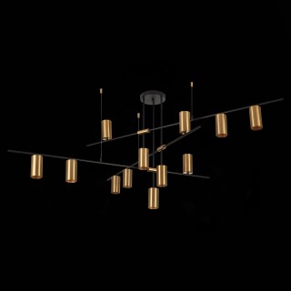 SL1206.402.12 Светильник потолочный ST-Luce Черный/Латунь GU10 12*7W SORMANO-foto8