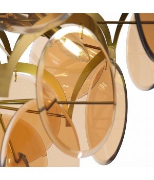 SL1161.333.09 Люстра подвесная ST-Luce Латунь/Янтарный E14 9*60W FAZIA-foto16