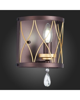 SL789.421.01 Бра ST-Luce Темный кофе, Золото/Темный кофе, Золото, Прозрачный E14 1*60W GRASSО-foto5