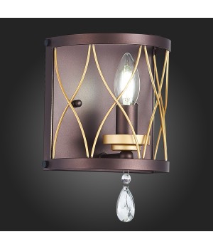 SL789.421.01 Бра ST-Luce Темный кофе, Золото/Темный кофе, Золото, Прозрачный E14 1*60W GRASSО-foto5