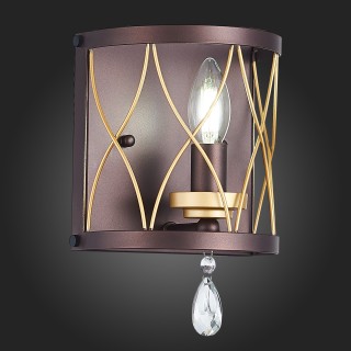 SL789.421.01 Бра ST-Luce Темный кофе, Золото/Темный кофе, Золото, Прозрачный E14 1*60W GRASSО-foto5