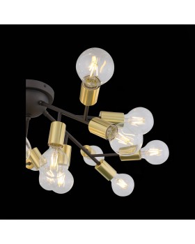 SL437.402.20 Люстра потолочная ST-Luce Золотистый,Черный E27 20*60W FOGLIONE-foto6