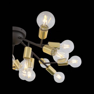 SL437.402.20 Люстра потолочная ST-Luce Золотистый,Черный E27 20*60W FOGLIONE-foto6