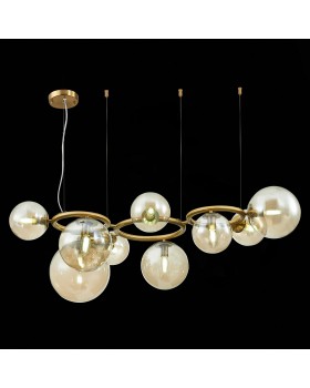 SL1162.303.09 Люстра подвесная ST-Luce Латунь/Коньячный E14 9*40W GORIZIA-foto3