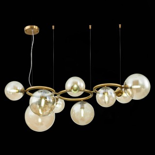 SL1162.303.09 Люстра подвесная ST-Luce Латунь/Коньячный E14 9*40W GORIZIA-foto3