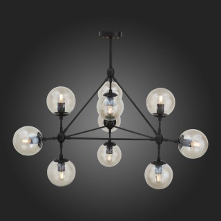 SL549.403.10 Люстра подвесная ST-Luce Черный/Янтарный E27 10*40W STAMPO-foto7