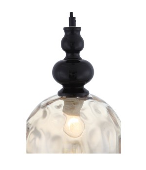 SL374.313.01 Подвес ST-Luce Черный/Янтарный E27 1*40W BACINETO-foto3