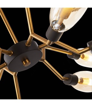 SL1174.303.12 Люстра подвесная ST-Luce Латунь/Коньячный G9 12*5W DESIMA-foto7