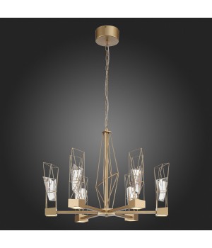 SL815.203.06 Люстра подвесная ST-Luce Матовое золото/Матовое золото, Прозрачный LED 6*8W 4000K PROGETTO-foto6