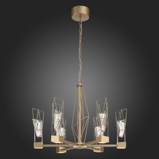 SL815.203.06 Люстра подвесная ST-Luce Матовое золото/Матовое золото, Прозрачный LED 6*8W 4000K PROGETTO-foto6