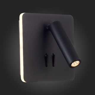 SL1586.431.01 Светильник настенный Черный LED 1*9W 3000K Lm Ra>80  IP20 L-xW140xH140 170-240V BONDI-foto6