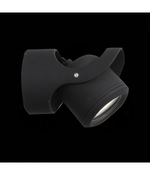 SL093.401.01 Светильник уличный настенный ST-Luce Черный/Черный, Прозрачный G5,3 1*3W ROUND-foto4