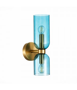 SL1180.211.02 Бра ST-Luce Золотистый/Голубой E14 2*40W TREVISO-foto2