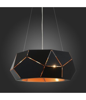 SL258.403.06 Люстра подвесная ST-Luce Черный/Черный, Золото E14 6*40W ENIGMA-foto6