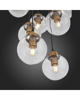 SL234.443.08 Люстра подвесная ST-Luce Черный, Золото/Прозрачный E27 8*40W VARIETA-foto9