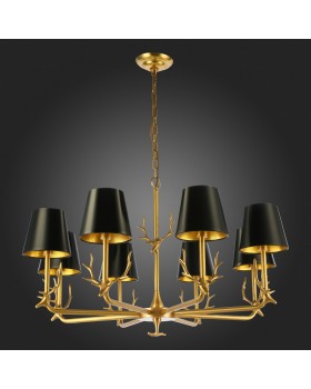 SL1123.203.08 Люстра подвесная ST-Luce Латунь/Черный, Золото E14 8*40W VELOSSA-foto8