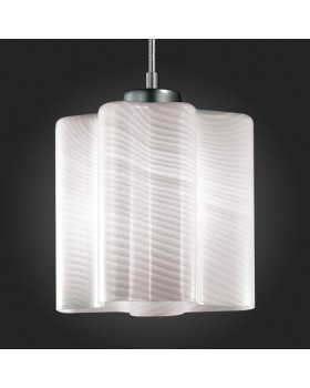 SL117.503.01 Светильник подвесной ST-Luce Серебристый/Белый с полосками E27 1*60W ONDE-foto5