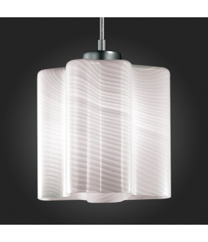 SL117.503.01 Светильник подвесной ST-Luce Серебристый/Белый с полосками E27 1*60W ONDE-foto5