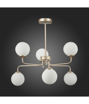 SLE106203-06 Светильник подвесной ST-Luce Золотистый/Белый G9 LED 6*5W REDJINO-foto6