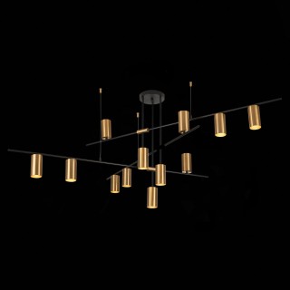 SL1206.402.12 Светильник потолочный ST-Luce Черный/Латунь GU10 12*7W SORMANO-foto9