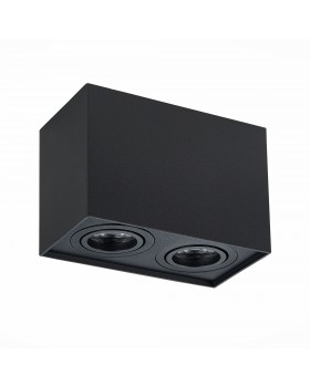 ST109.407.02 Светильник потолочный Мат. черный GU10 2*50W L181xW100xH123 220V Без ламп QUADRUS-foto2