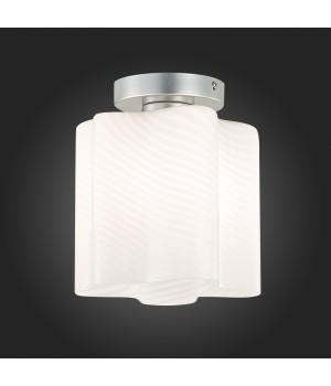 SL117.502.01 Светильник потолочный ST-Luce Серебристый/Белый с полосками E27 1*60W ONDE-foto5