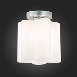 SL117.502.01 Светильник потолочный ST-Luce Серебристый/Белый с полосками E27 1*60W ONDE-foto5