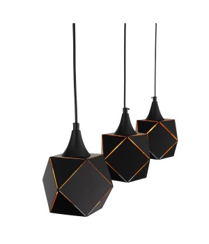 SL258.403.03 Люстра подвесная ST-Luce Черный/Черный, Золото E14 3*40W ENIGMA-foto3