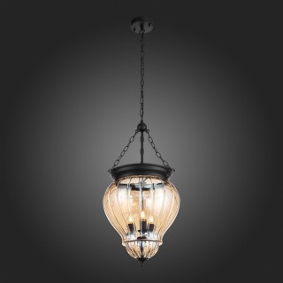 SL317.433.03 Люстра подвесная ST-Luce Черный/Янтарный E14 3*60W SOTTO-foto4