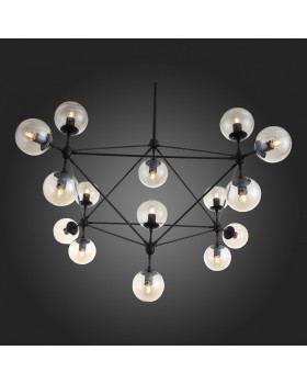 SL549.403.15 Люстра потолочная ST-Luce Черный/Янтарный E27 15*40W STAMPO-foto3