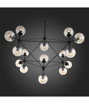 SL549.403.15 Люстра потолочная ST-Luce Черный/Янтарный E27 15*40W STAMPO-foto3