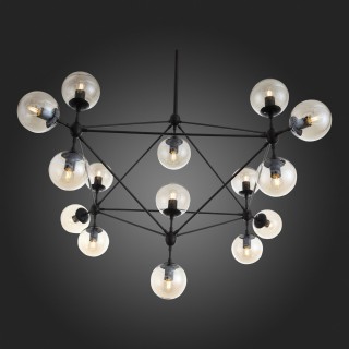 SL549.403.15 Люстра потолочная ST-Luce Черный/Янтарный E27 15*40W STAMPO-foto3