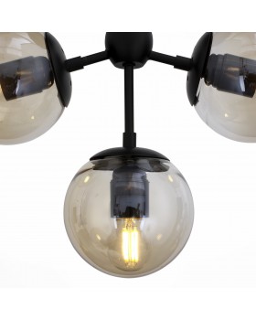 SL549.402.03 Люстра потолочная ST-Luce Черный/Дымчатый E27 3*60W STAMPO-foto3