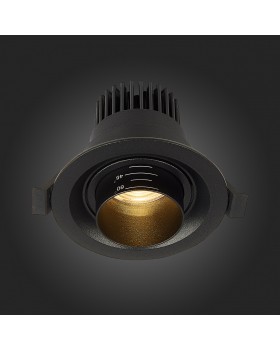ST701.438.07 Св-к встр. Zoom Черный LED 1*7W 3000K 560Lm Ra 15°-60° IP20 D90xH65 170-240V ST701-foto8