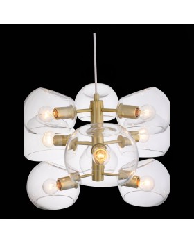 SL434.203.09 Люстра подвесная ST-Luce Латунь/Прозрачный E14 9*40W CALMARE-foto4