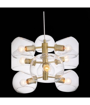 SL434.203.09 Люстра подвесная ST-Luce Латунь/Прозрачный E14 9*40W CALMARE-foto4