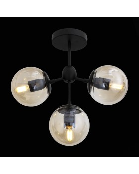 SL549.402.03 Люстра потолочная ST-Luce Черный/Дымчатый E27 3*60W STAMPO-foto5