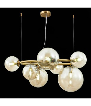 SL1162.303.07 Люстра подвесная ST-Luce Латунь/Коньячный E14 7*40W GORIZIA-foto5