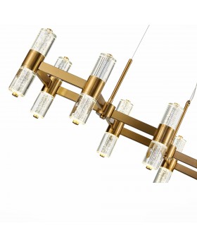 SL6007.203.16 Люстра подвесная ST-Luce Латунь/Прозрачный LED 16*2,5W 4000K GEMINA-foto3