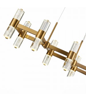 SL6007.203.16 Люстра подвесная ST-Luce Латунь/Прозрачный LED 16*2,5W 4000K GEMINA-foto3