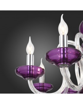 SL757.803.08 Люстра подвесная ST-Luce Хром, Пурпурный/Пурпурный E14 8*40W NINFA-foto6