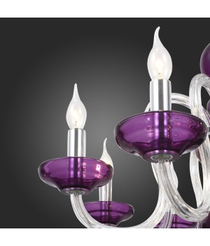 SL757.803.08 Люстра подвесная ST-Luce Хром, Пурпурный/Пурпурный E14 8*40W NINFA-foto6